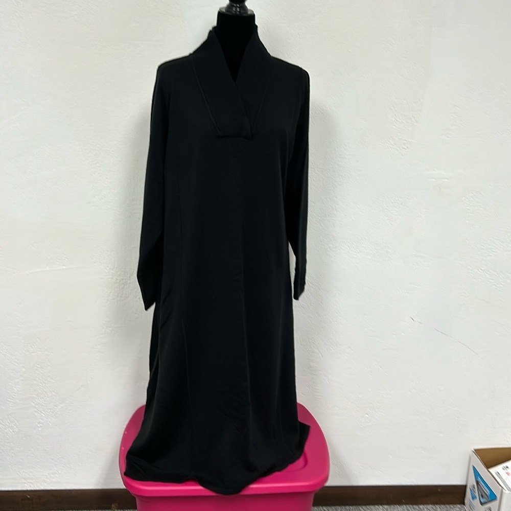 Susan Graver black long sweater dress size 2X NWOT